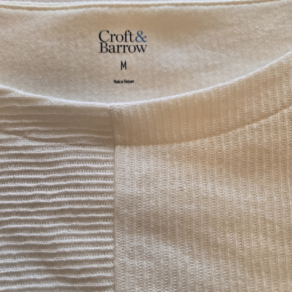 Croft & Barrow Tan Ribbed Knit Top